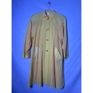 Vintage 70’s-80’s Coverups Yellow Long Rain Nylon Jacket